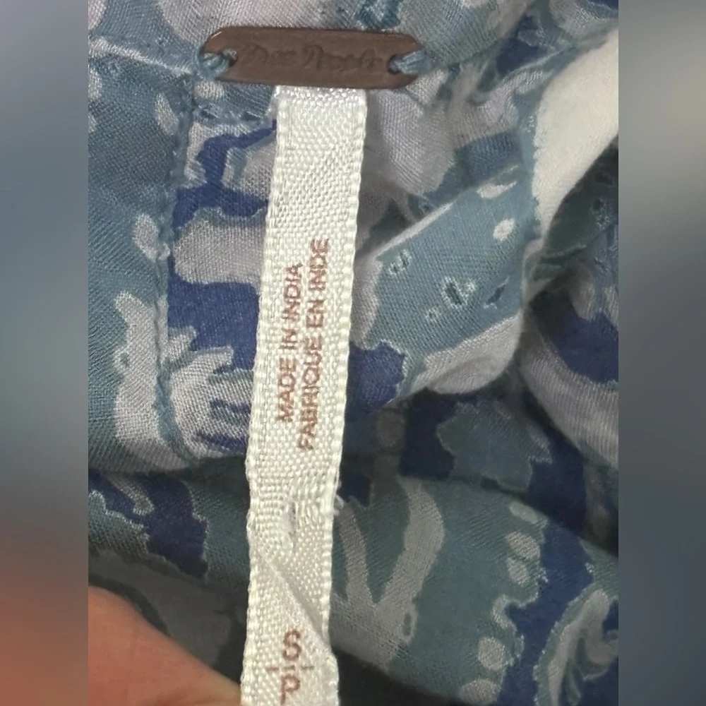 Free People print open back disconnected dress  S